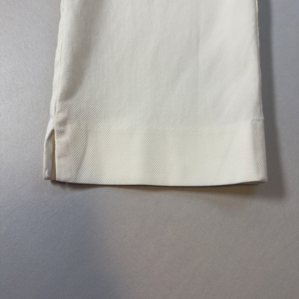 Talbots Hampshire Petites White Textured Ankle Pants 12P Cotton Blend Straight - Picture 5 of 10